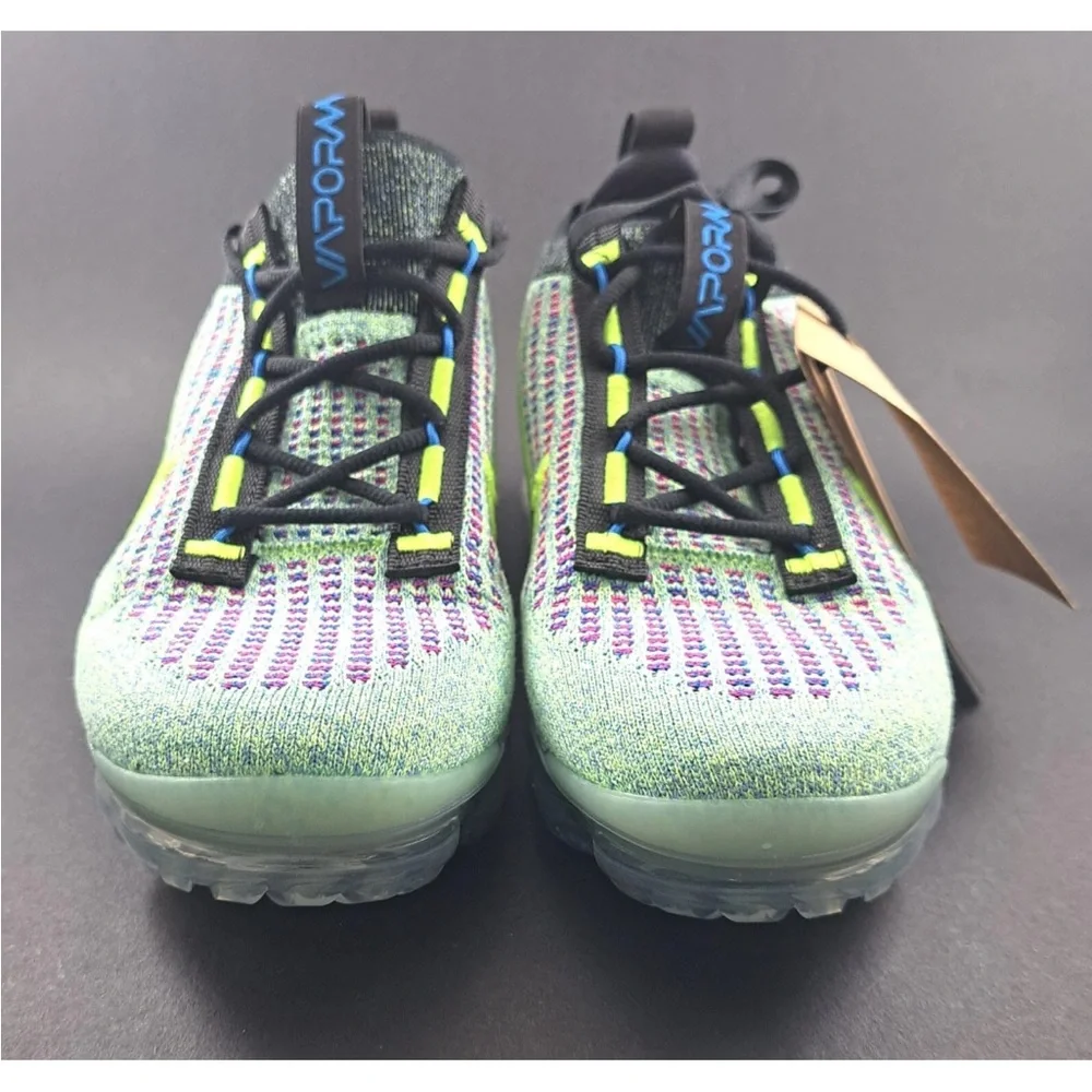 Nike Air VaporMax 2021 FK GS‎ Volt Photo Blue Woman’s Shoes Sz 7 / 5.5 Youth NWT